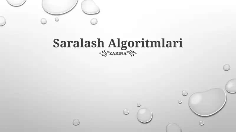 Saralash Algoritmlari 1