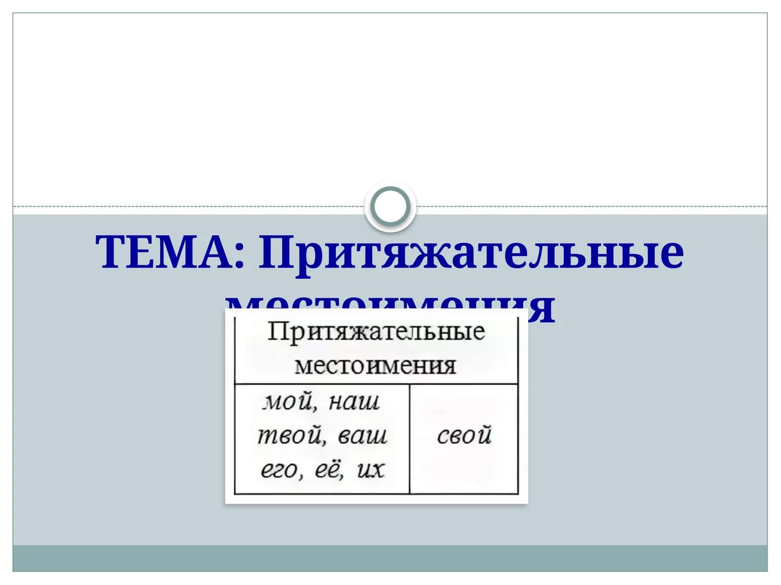 Притяжательные местоимения 1