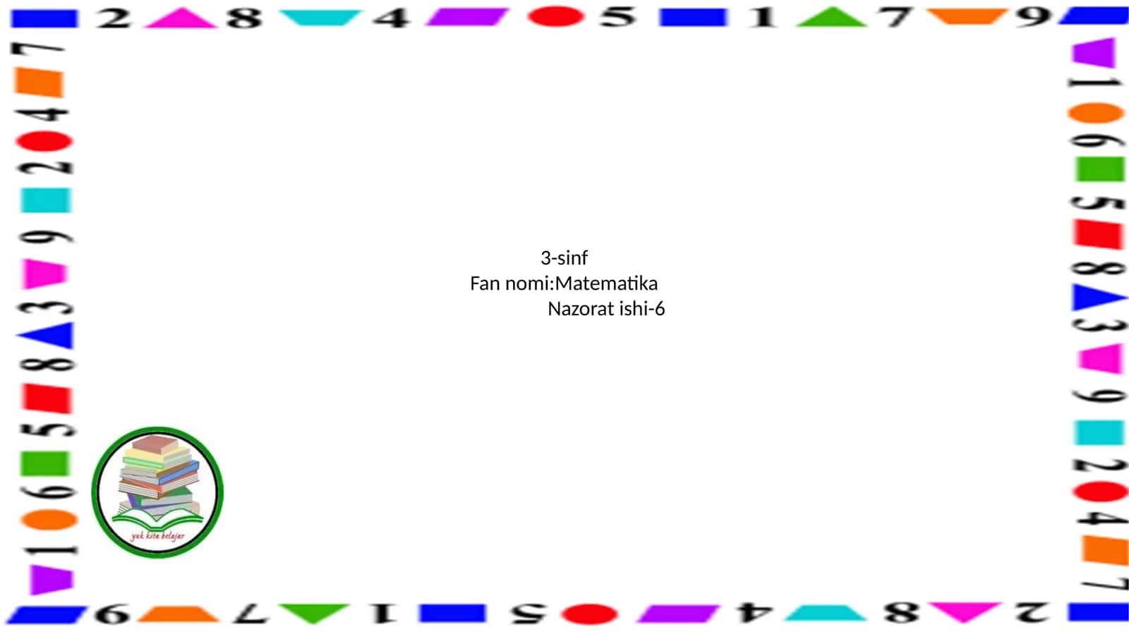 Nazorat ishi-6 1