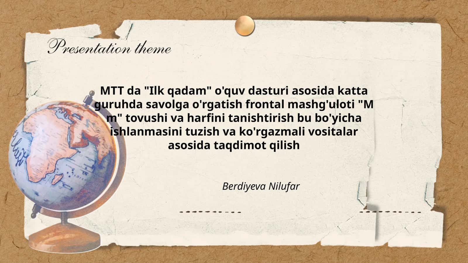 MTT da "Ilk qadam" o'quv dasturi 1