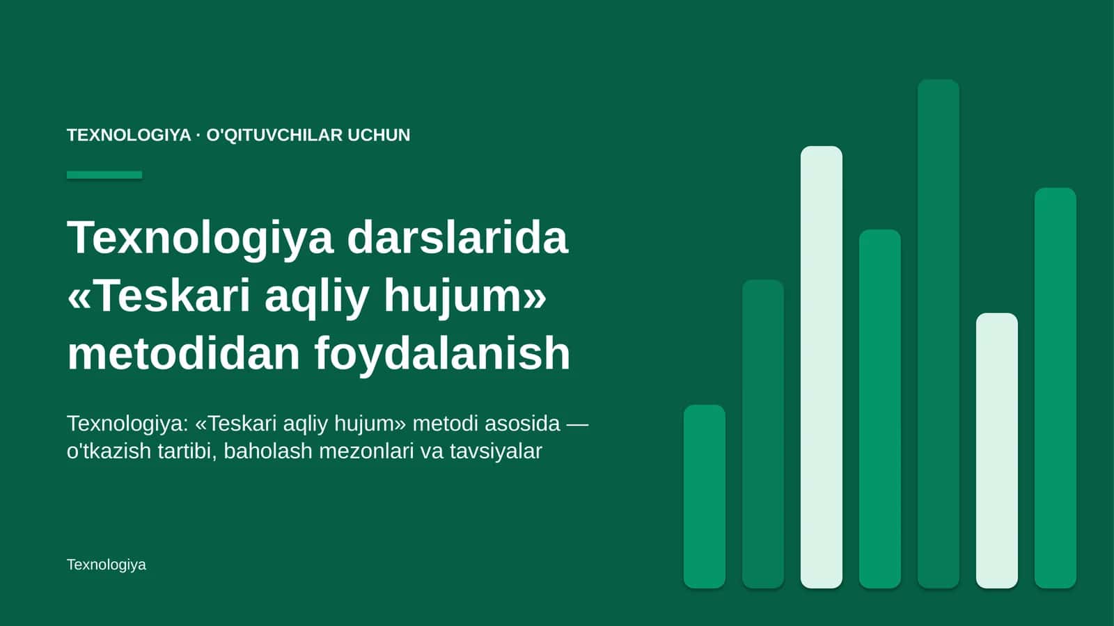 texnologiya darslarida teskari aqliy hujum metodidan foydalanish 8963 1