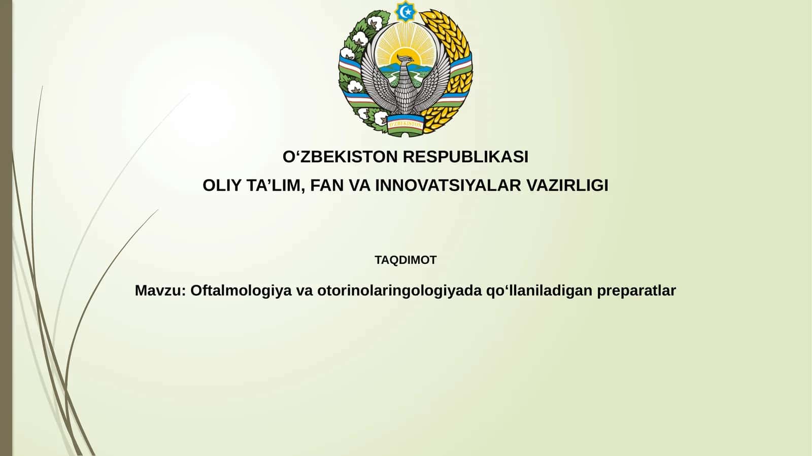 Oftalmologiyavaotorinolaringologiyadaqoʻllaniladiganpreparatlar 1