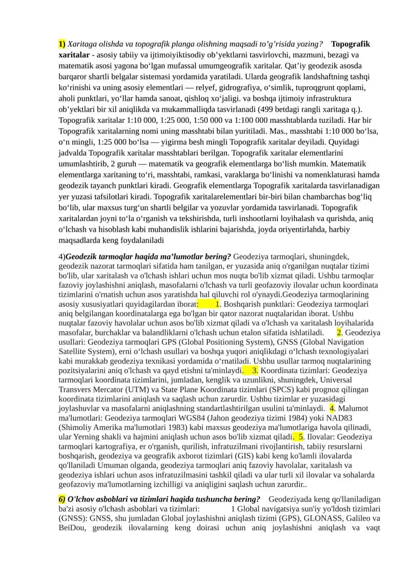 Topografik xaritalar 1