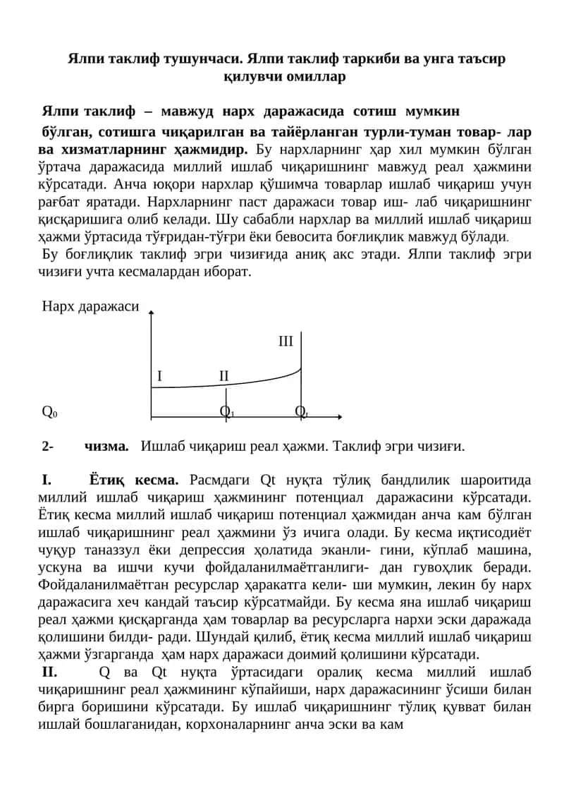 Ялпи таклиф 1