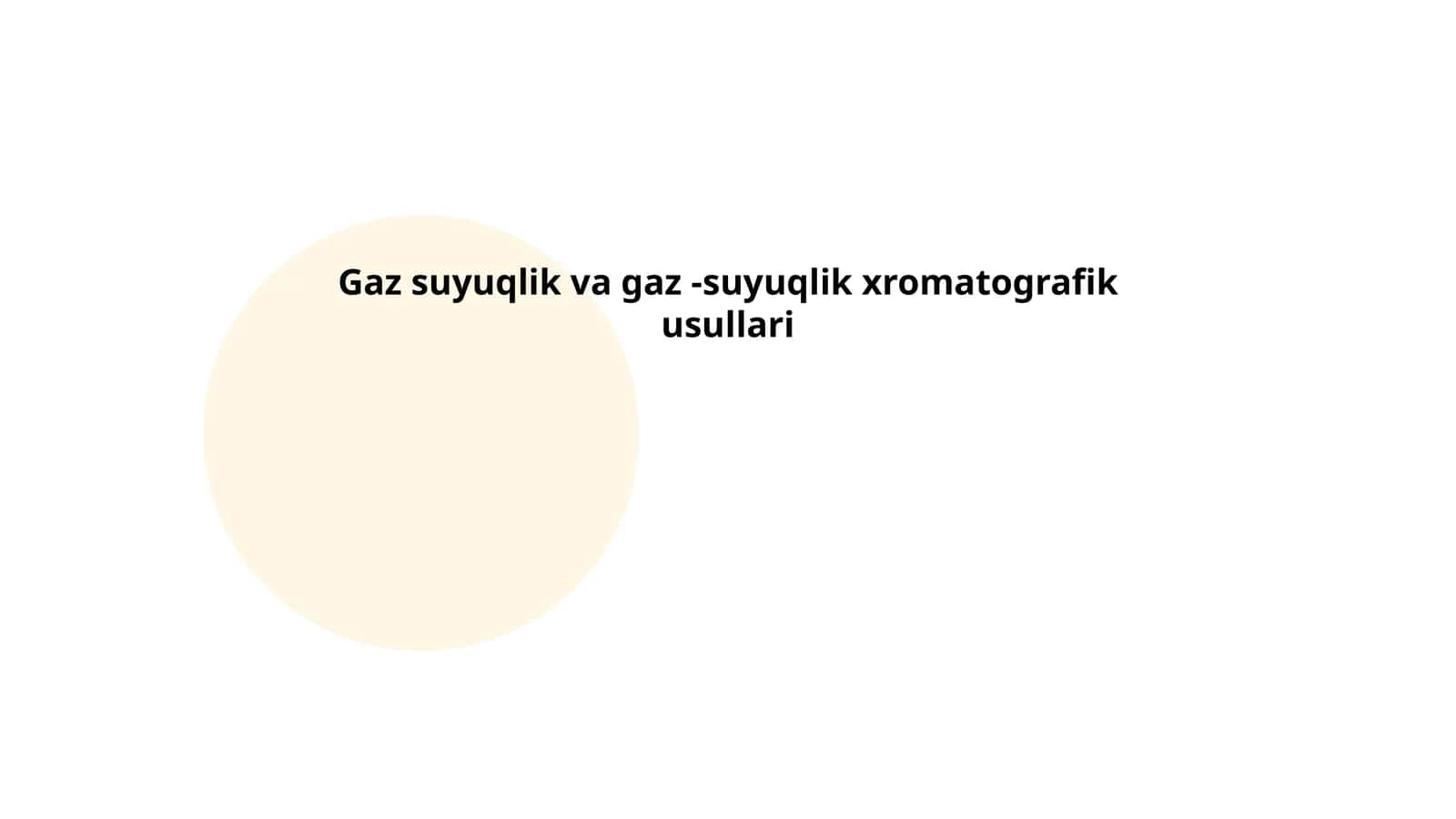 Gaz suyuqlik va gaz -suyuqlik xromatografik usullari 1