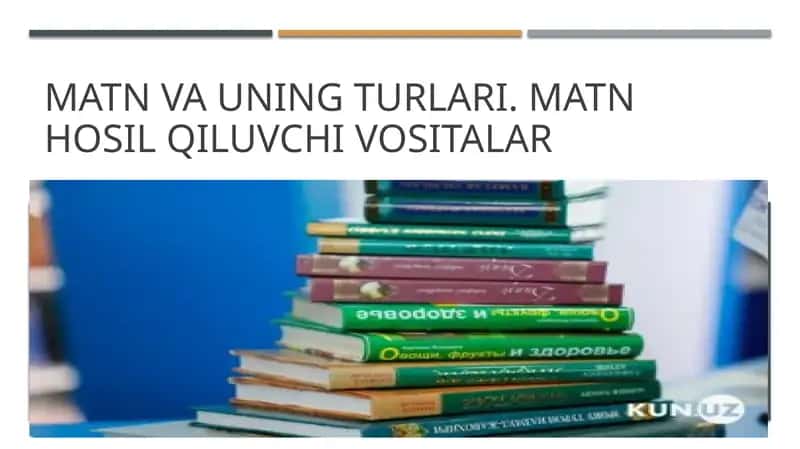 Matn va uning turlari 1