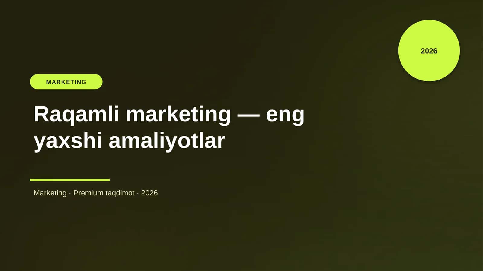 Raqamli marketing — eng yaxshi amaliyotlar 1