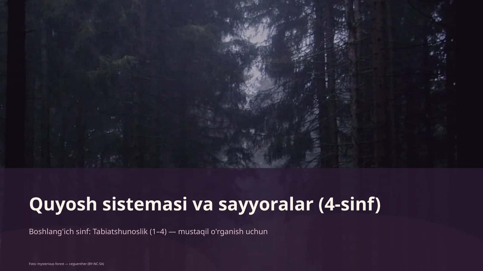 Quyosh sistemasi va sayyoralar (4-sinf) 1