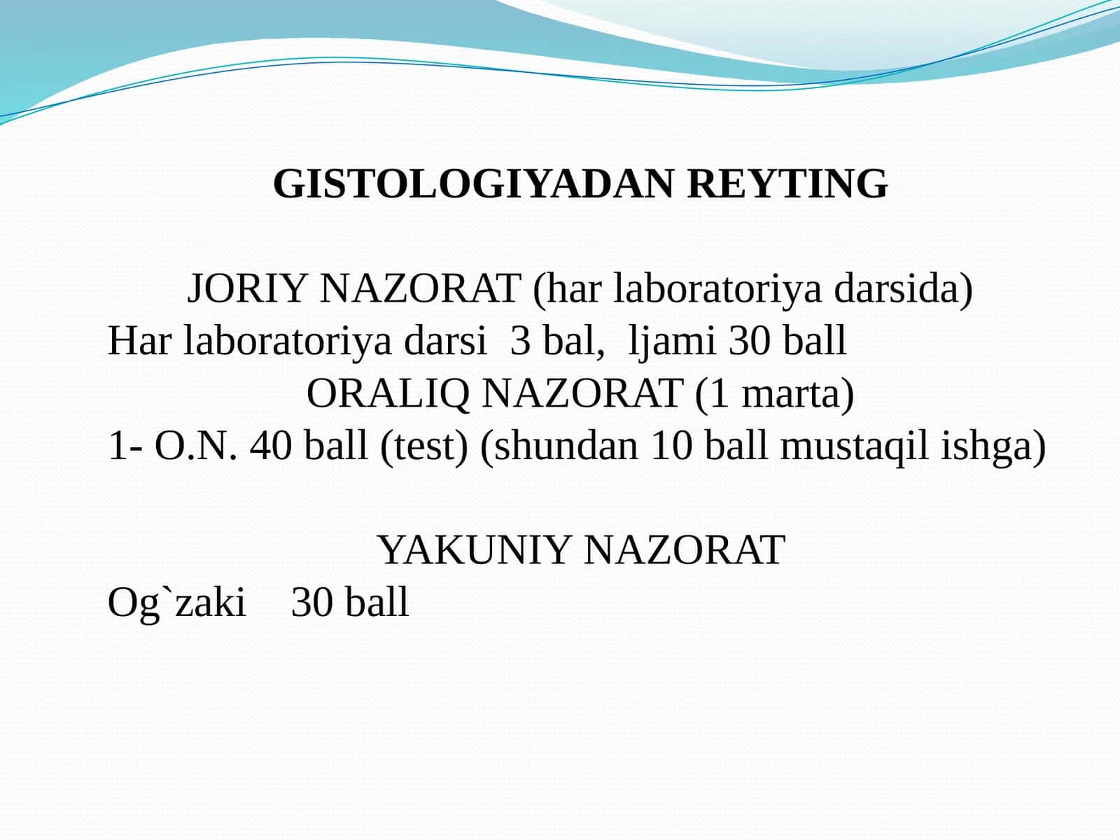 GISTOLOGIYADANREYTING 1