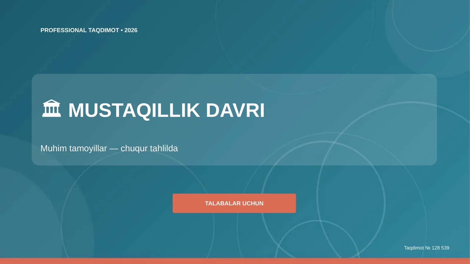 MUSTAQILLIK DAVRI TAQDIMOT 1