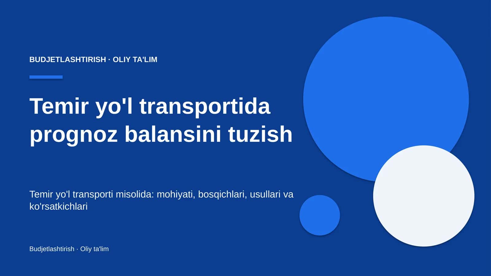 Temir yo'l transportida prognoz balansini tuzish 1