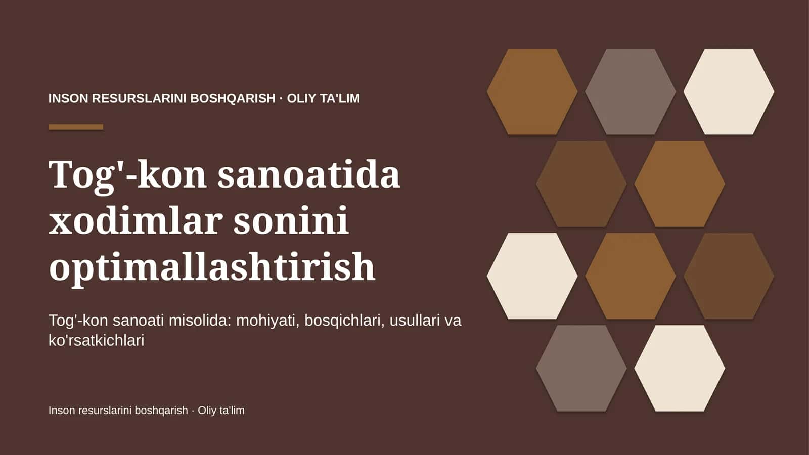 Tog'-kon sanoatida xodimlar sonini optimallashtirish 1