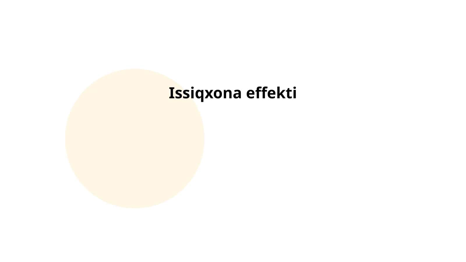 Issiqxona effekti 1