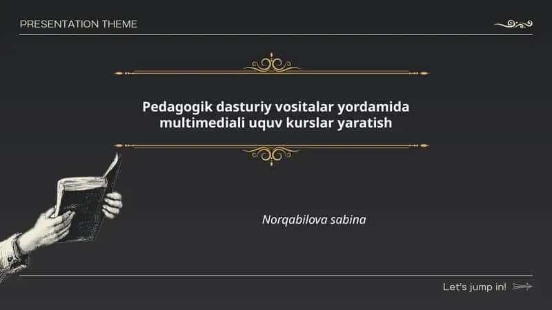 Pedagogik dasturiy vositalar yordamida multimediali uquv kurslar yaratish 1