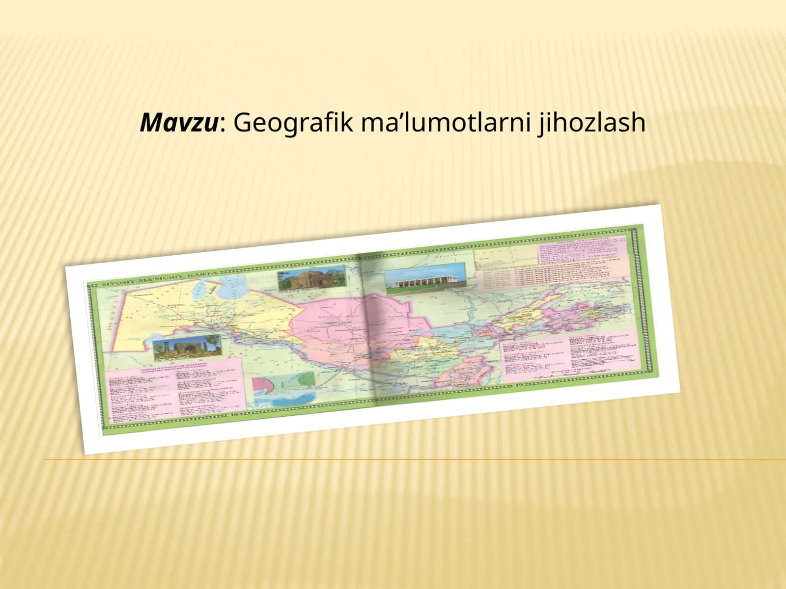 Geografik ma'lumotlarni jihozlash 1