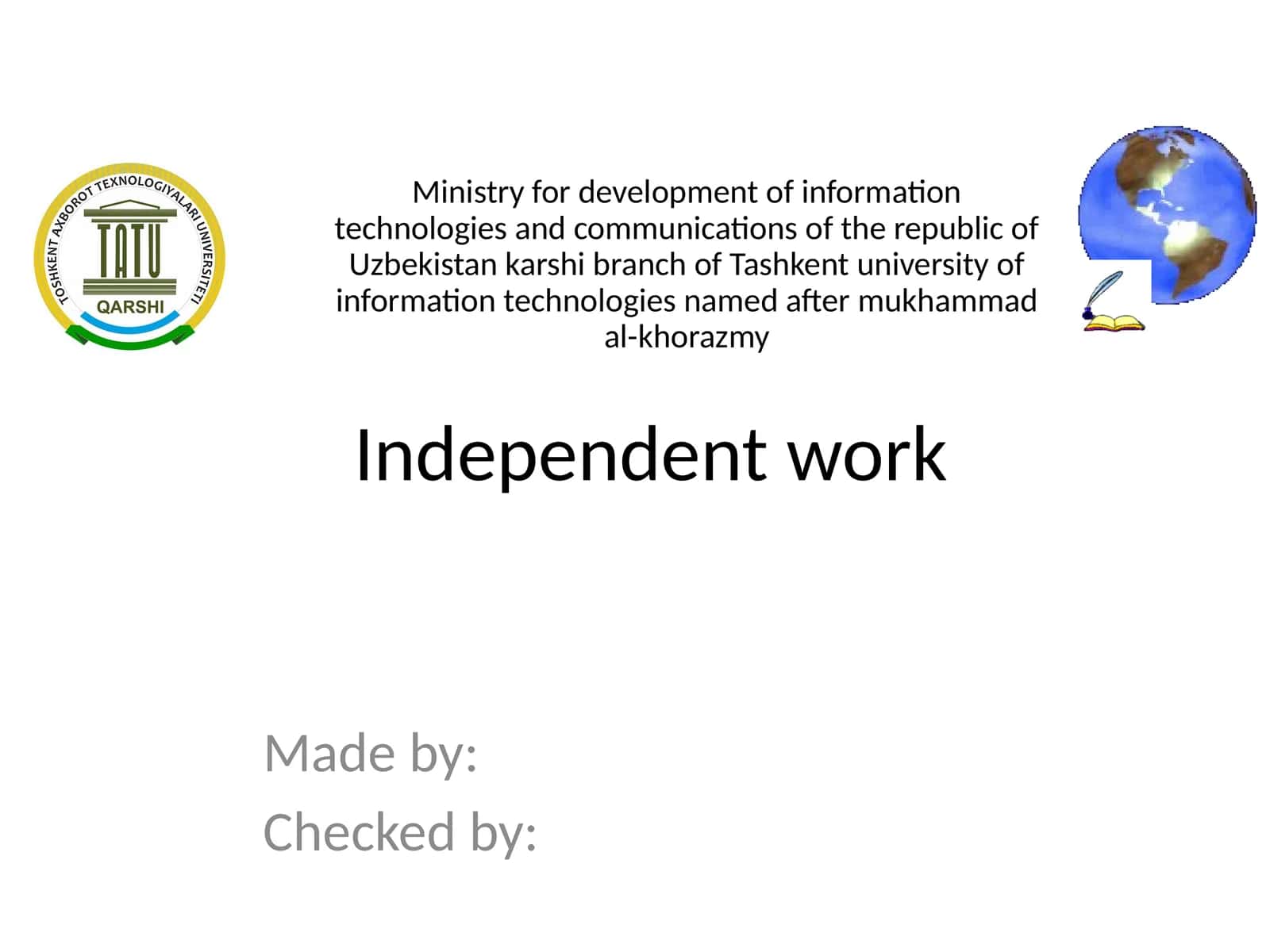 Independent work 1