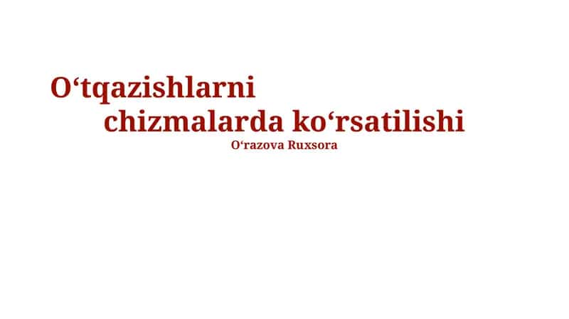 Chizmalarda Aloqalarni Belgilash Standartlari 1