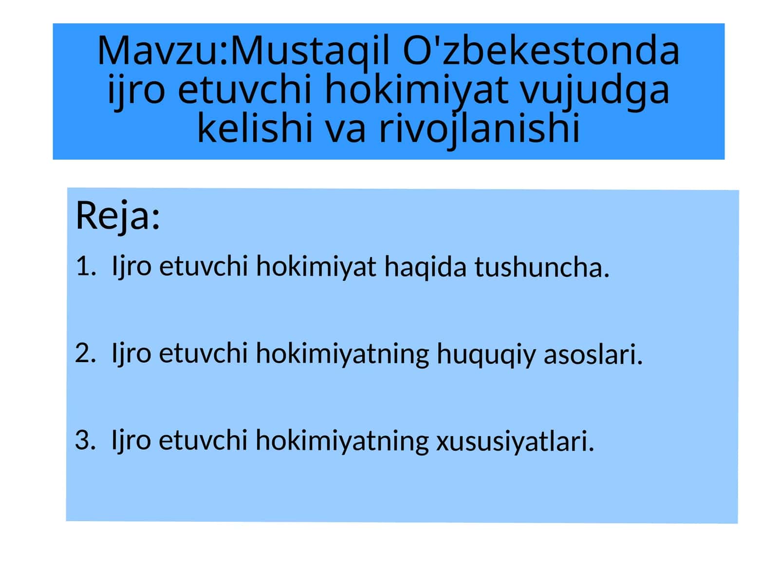 Ijro etuvchi hokimiyat 1