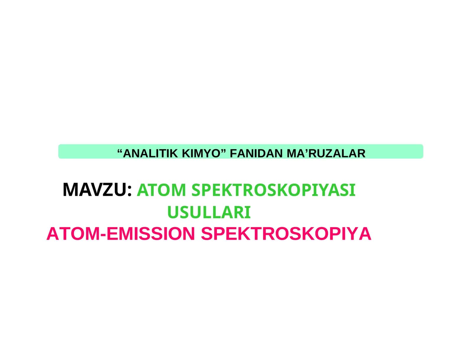 ATOM-EMISSION SPEKTROSKOPIYA 1