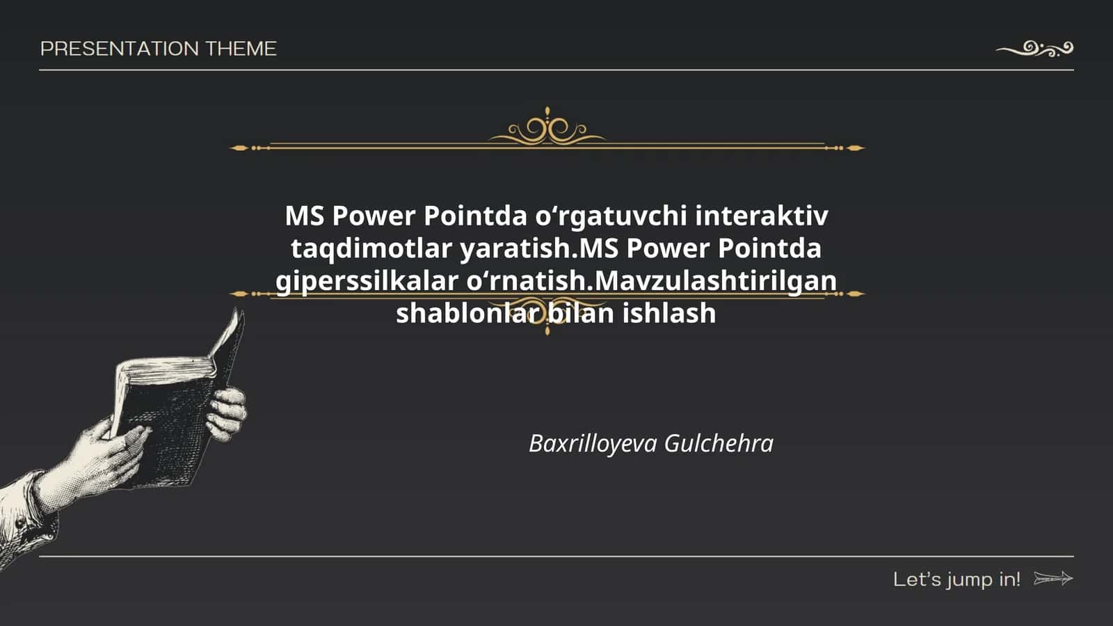 MS Power Pointda oʻrgatuvchi interaktiv taqdimotlar yaratish 1