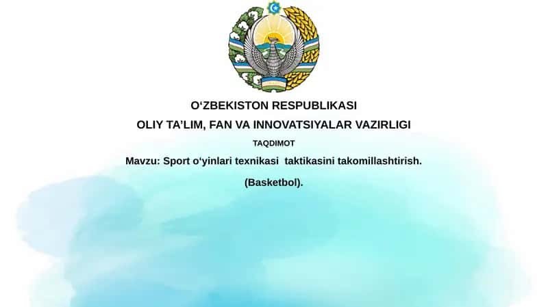 Sportoʻyinlari texnikasi taktikasi (Basketbol) 1