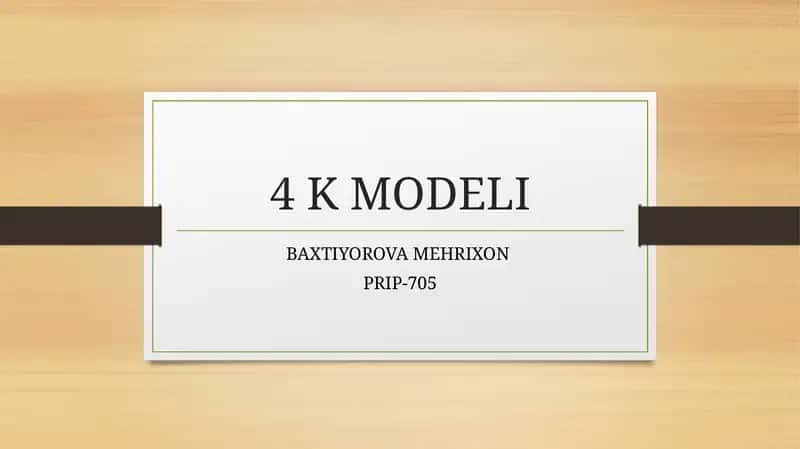 4 K MODELI 1