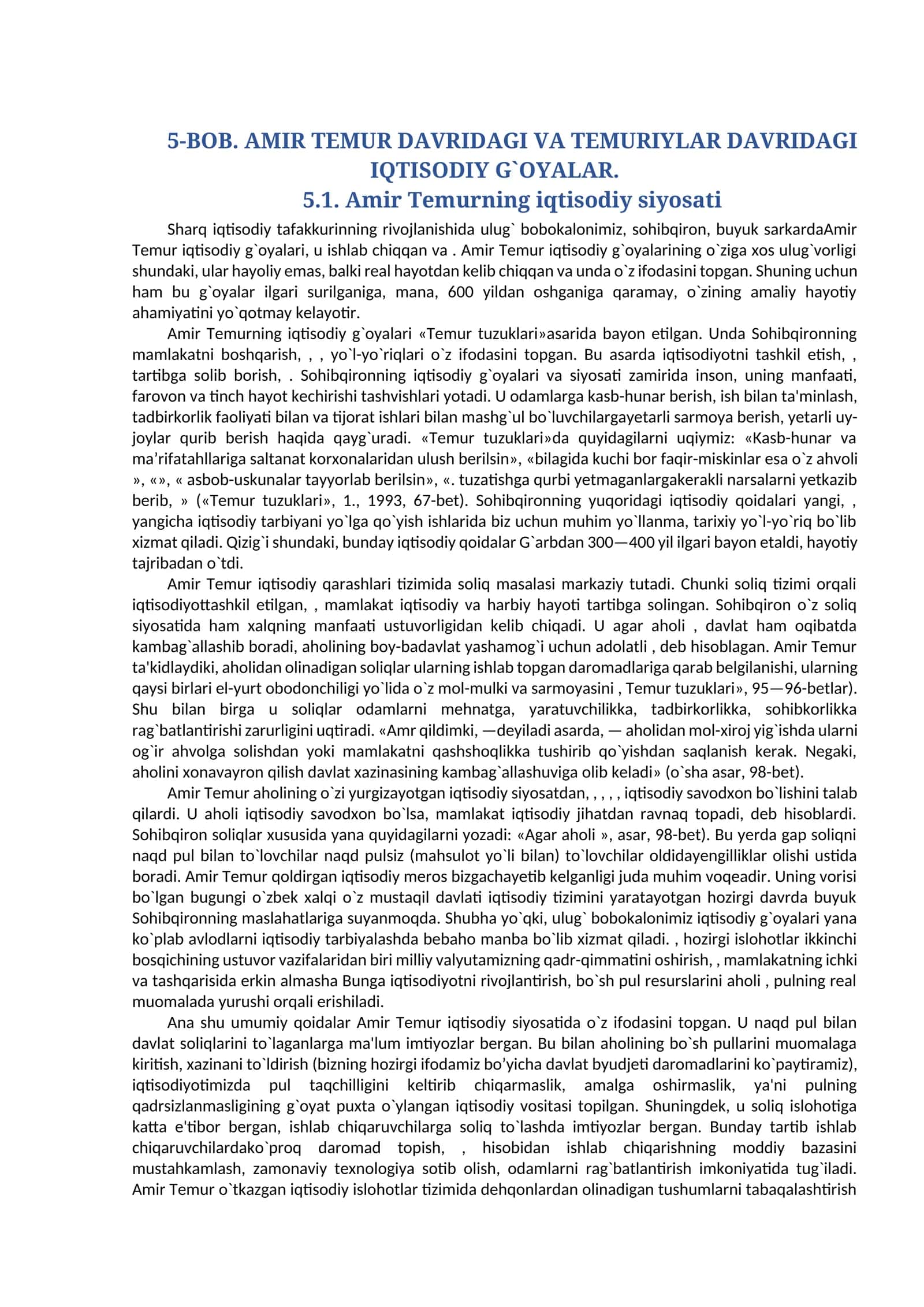 Аmir Temurning iqtisodiy siyosati 1