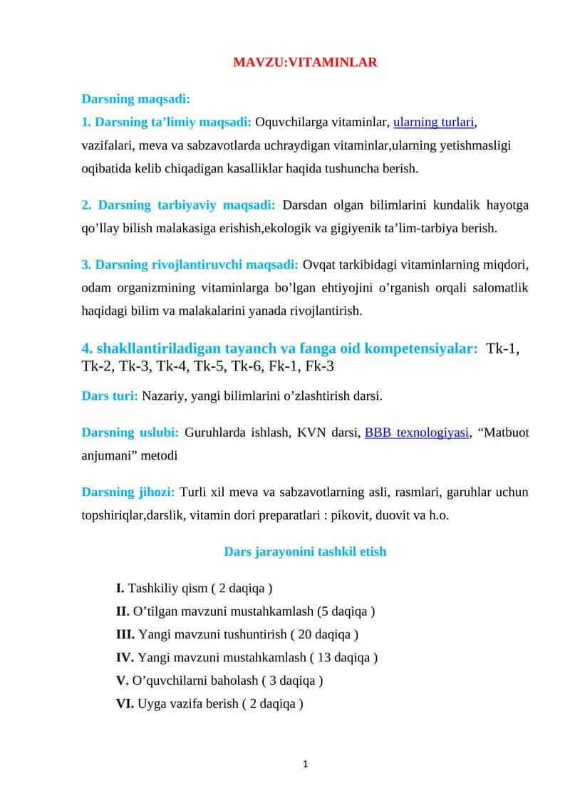 VITAMINLAR 1