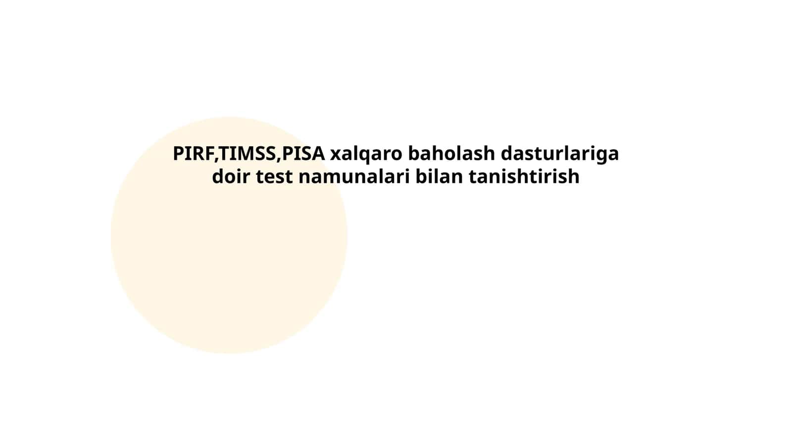 PIRLS xalqaro baholash dasturi 1