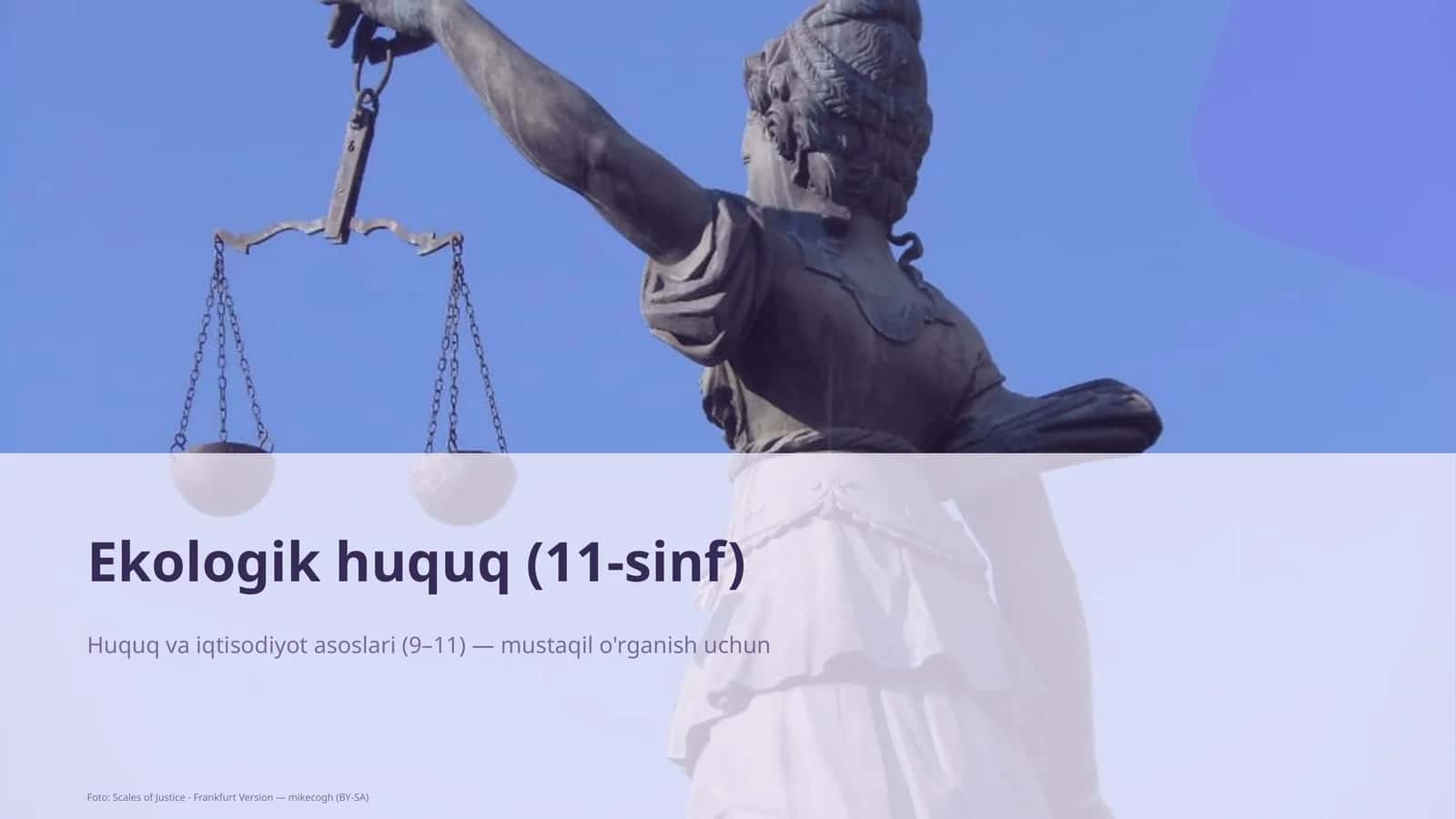 Ekologik huquq (11-sinf) 1