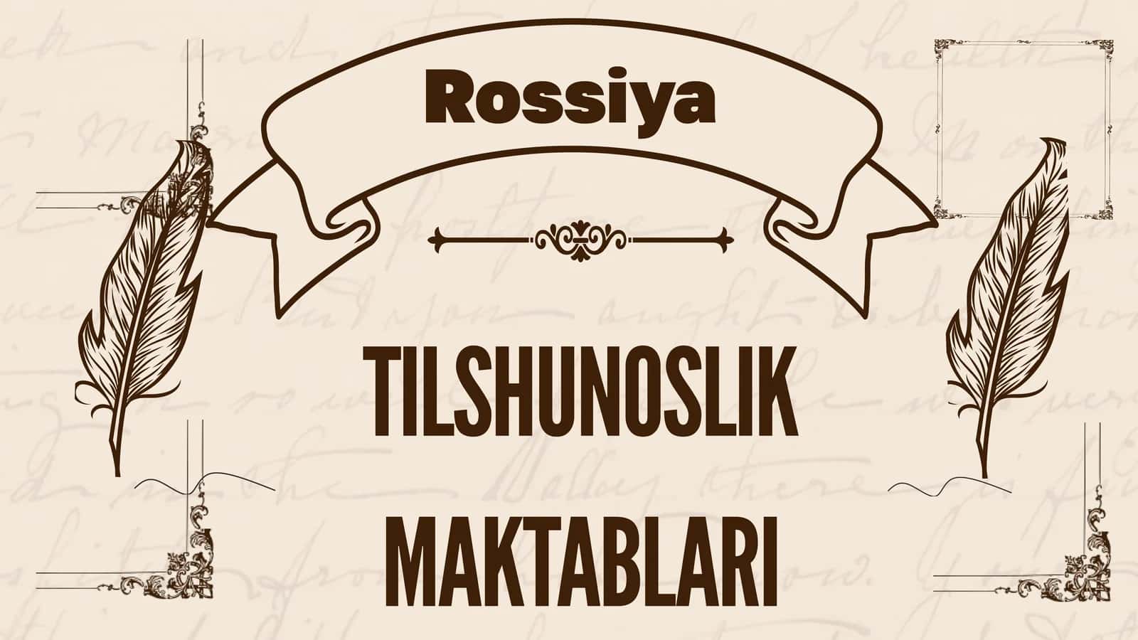 "Rossiya tilshunoslik maktablari" mavzusida tayyor slayd 1