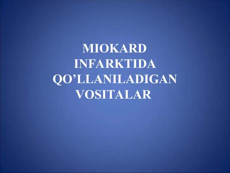 MIOKARD INFARKTI 1
