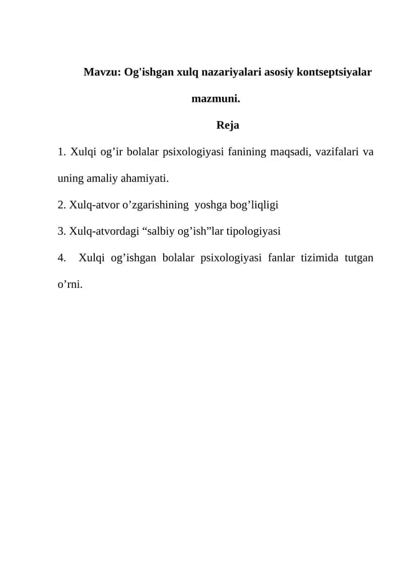 Xulqi Og'ir Bolalar Psixologiyasi 1