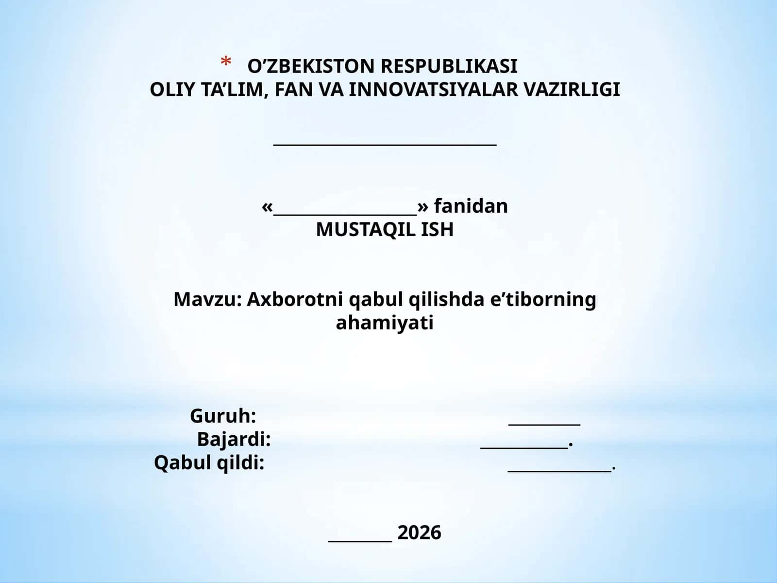 Axborotni qabul qilishda e’tiborning ahamiyati. 1