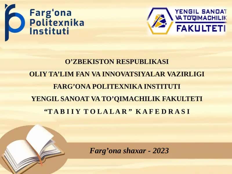 Yengil sanoat va to'qimachilik fakulteti 1