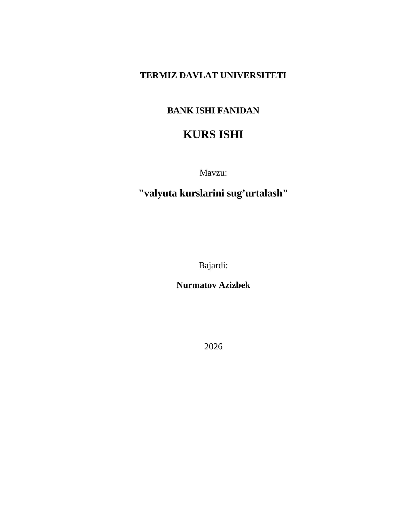 valyuta kurslarini sug’urtalash 1