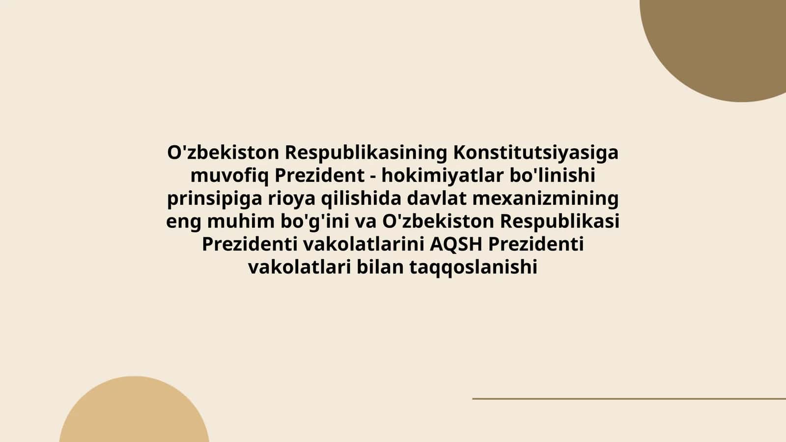 O'zbekiston Respublikasining Konstitutsiyasi 1