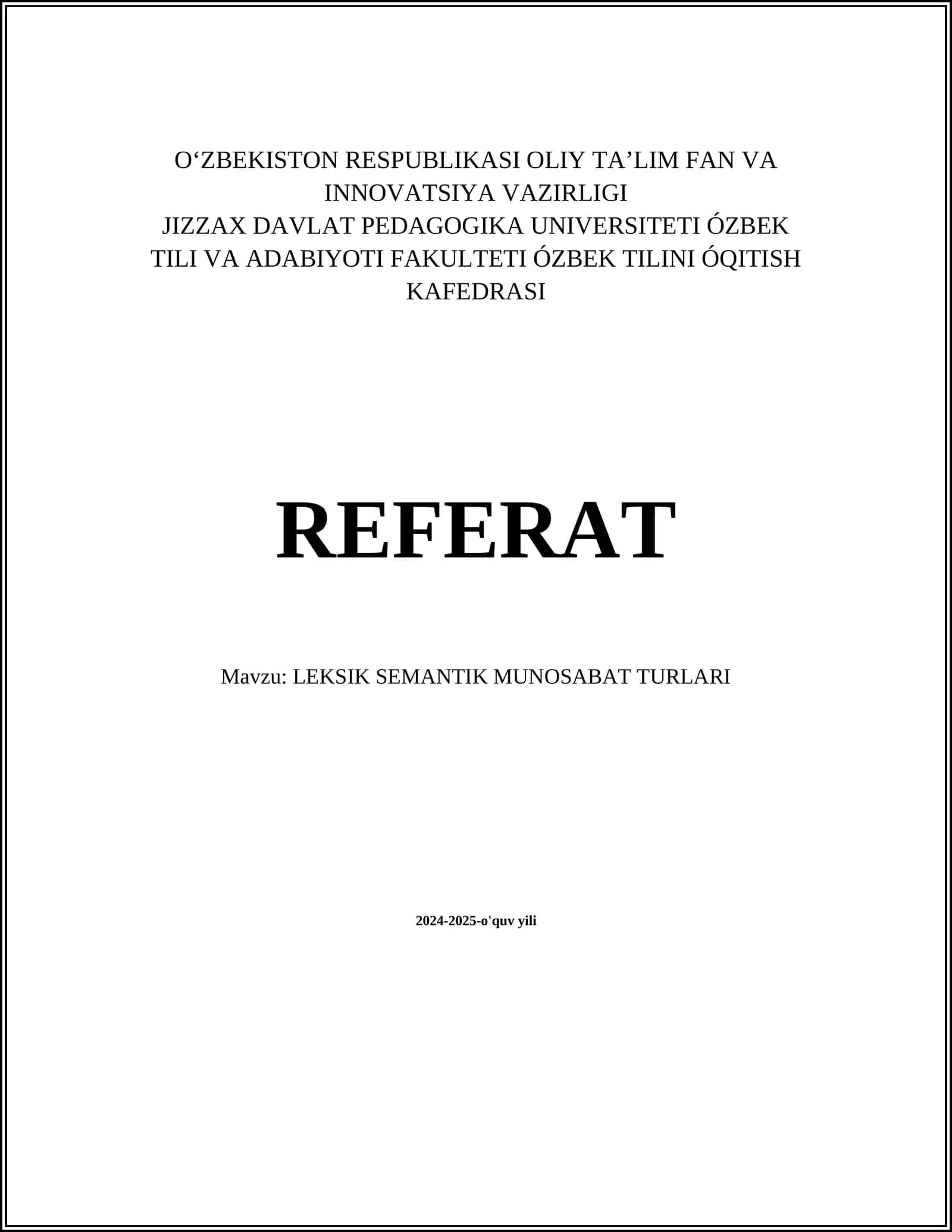LEKSIK SEMANTIK MUNOSABAT TURLARI 1