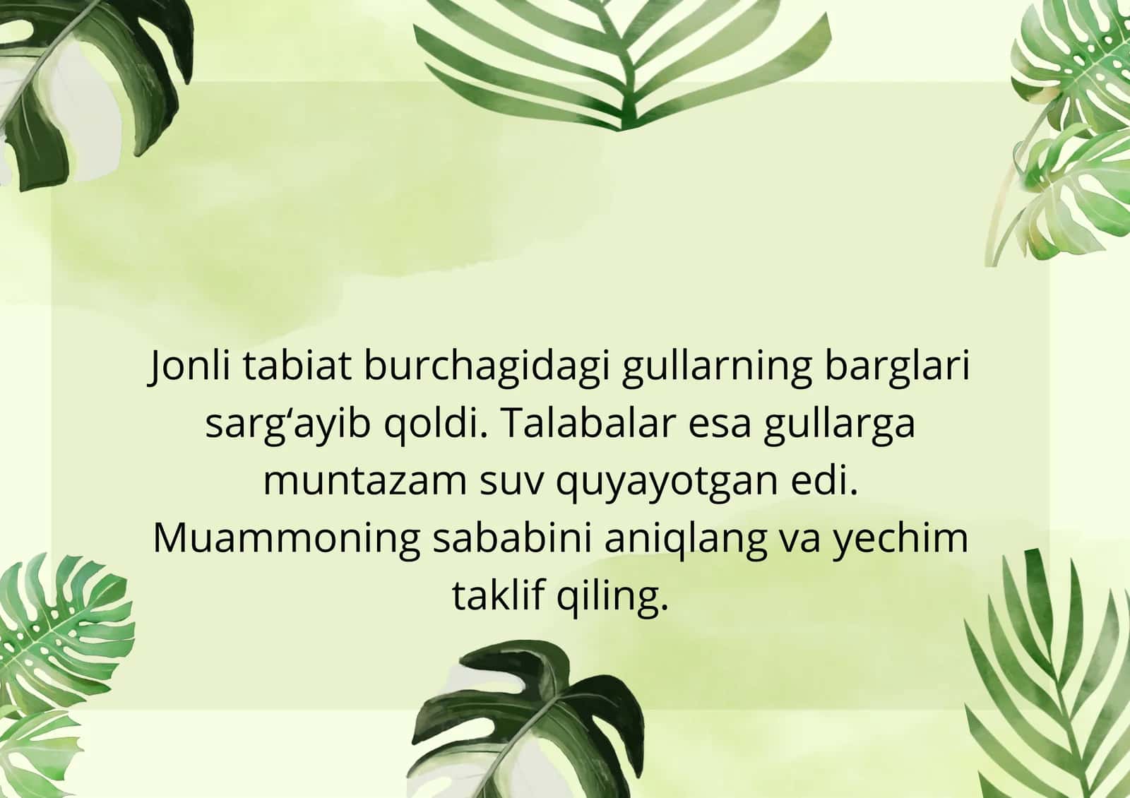 Jonli tabiat burchagi 1