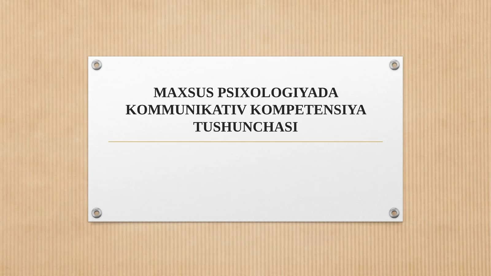 MAXSUS PSIXOLOGIYADA KOMMUNIKATIV KOMPETENSIYA TUSHUNCHASI 1