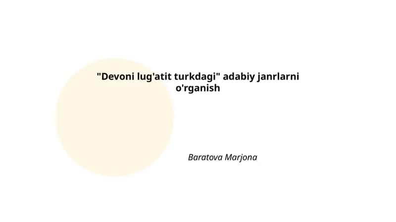 Devoni lug'atit turkdagi 1