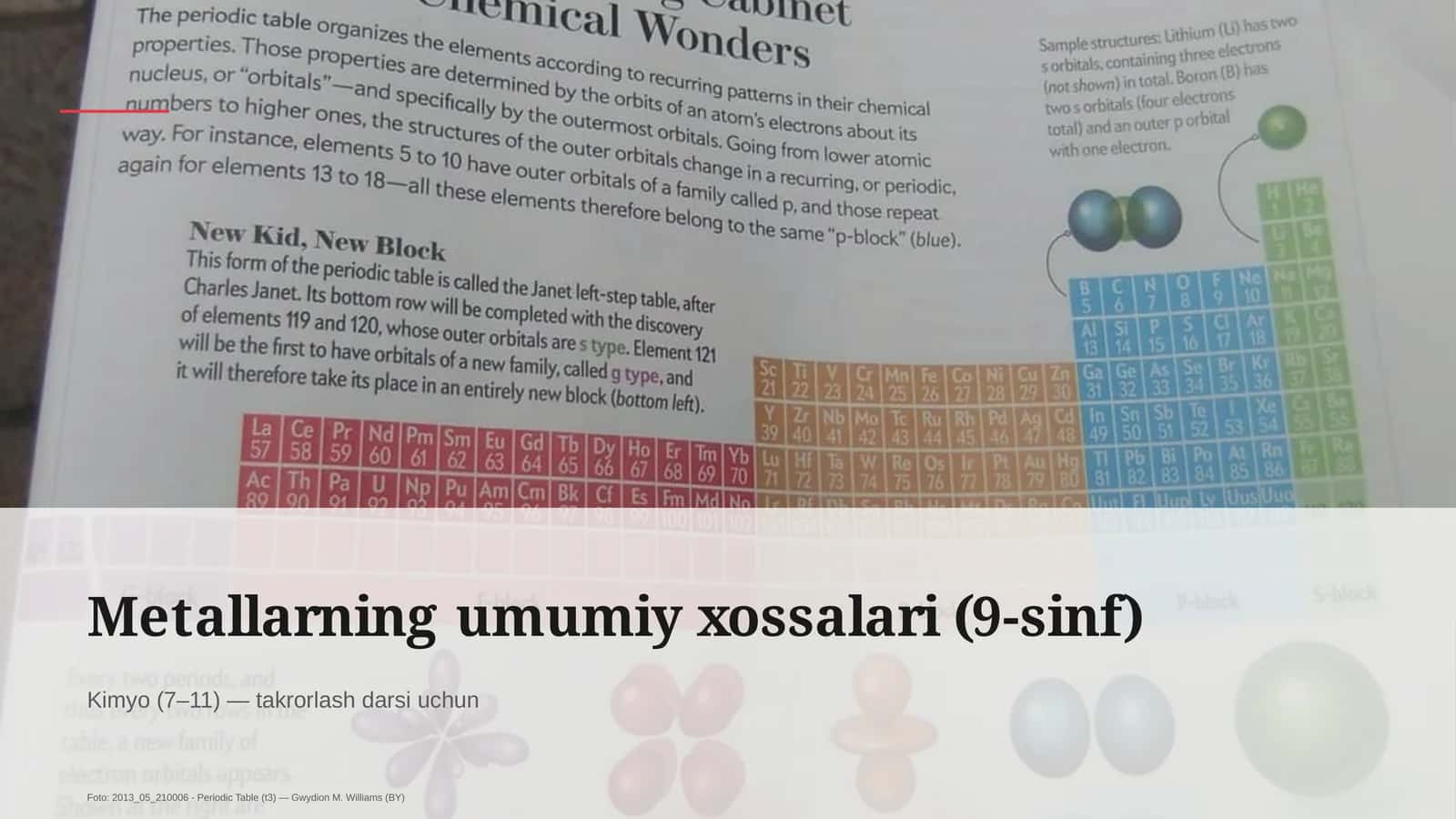 Metallarning umumiy xossalari (9-sinf) 1