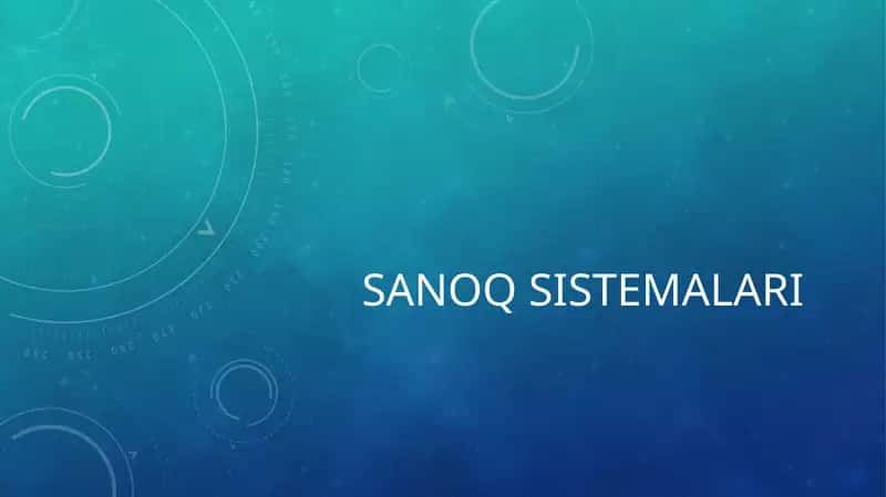 Sanoq sistemalari 1