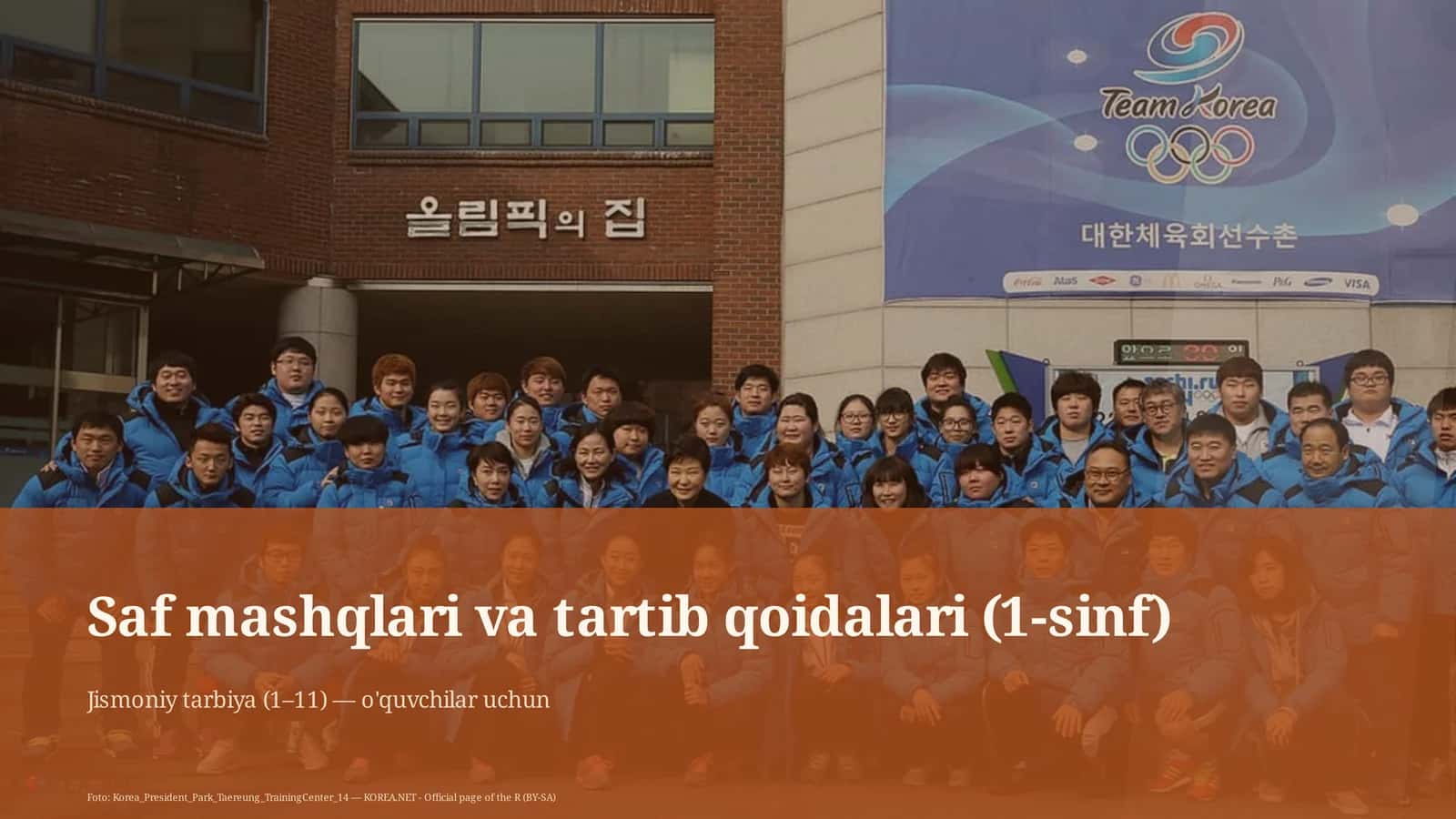 Saf mashqlari va tartib qoidalari (1-sinf) 1