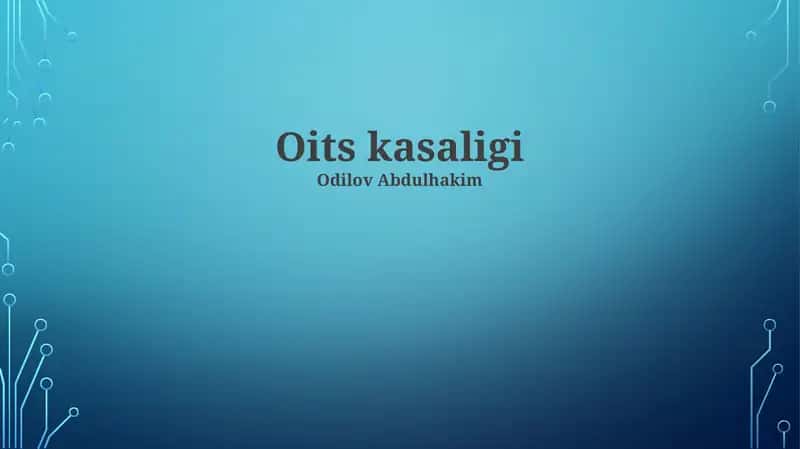 Oits kasaligi 1