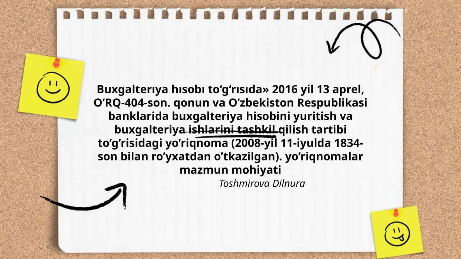 Buxgalterıya hısobı to'g'risida 1