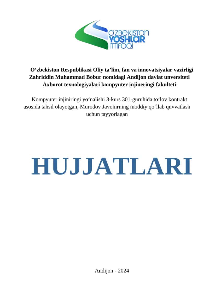 Kompyuter injiniringi yoʻnalishi 1