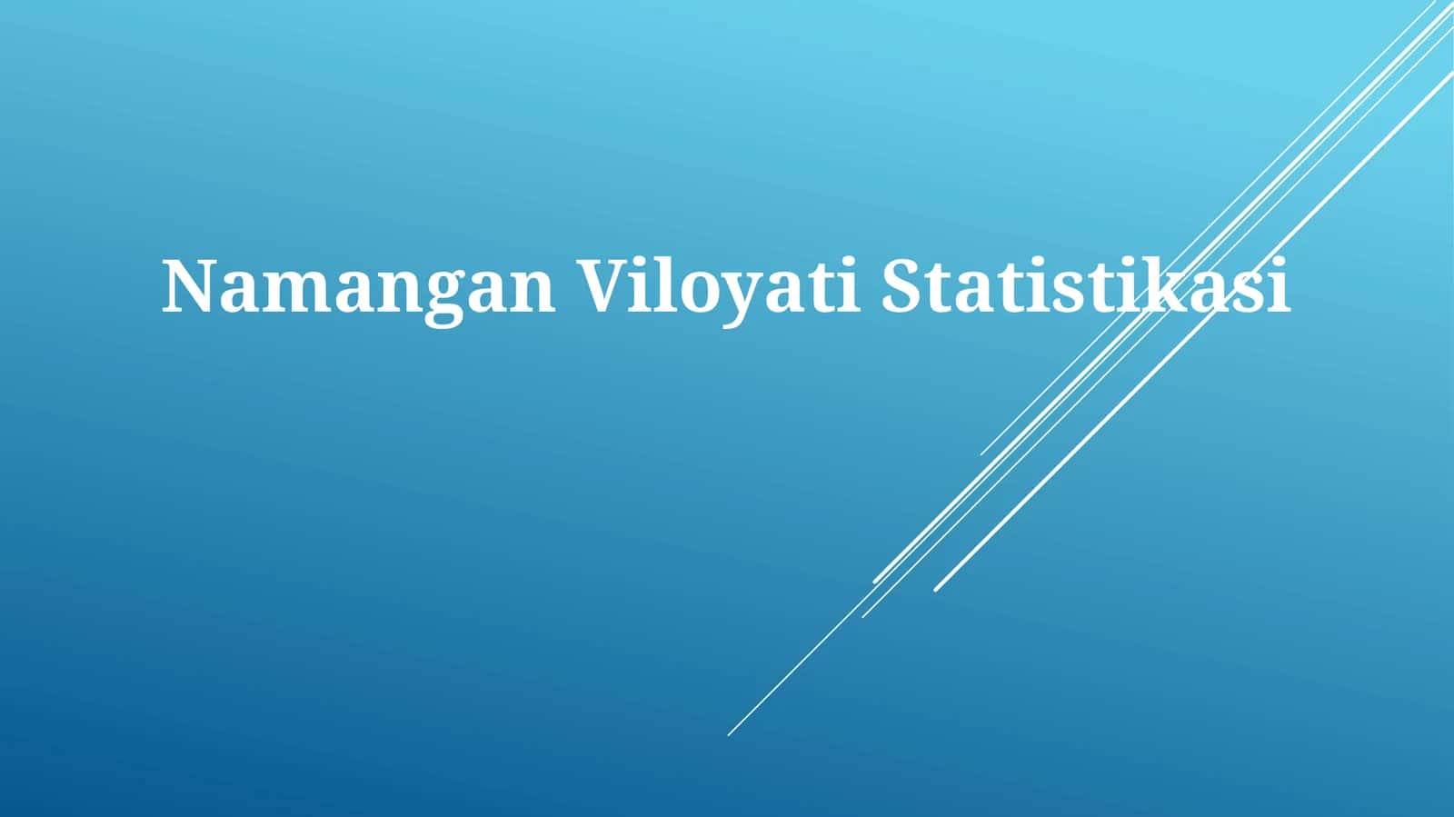 Namangan Viloyati Statistikasi 1