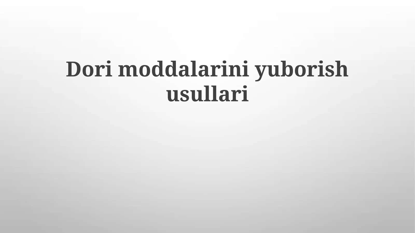 Dorimoddalariniyuborishusullari 1