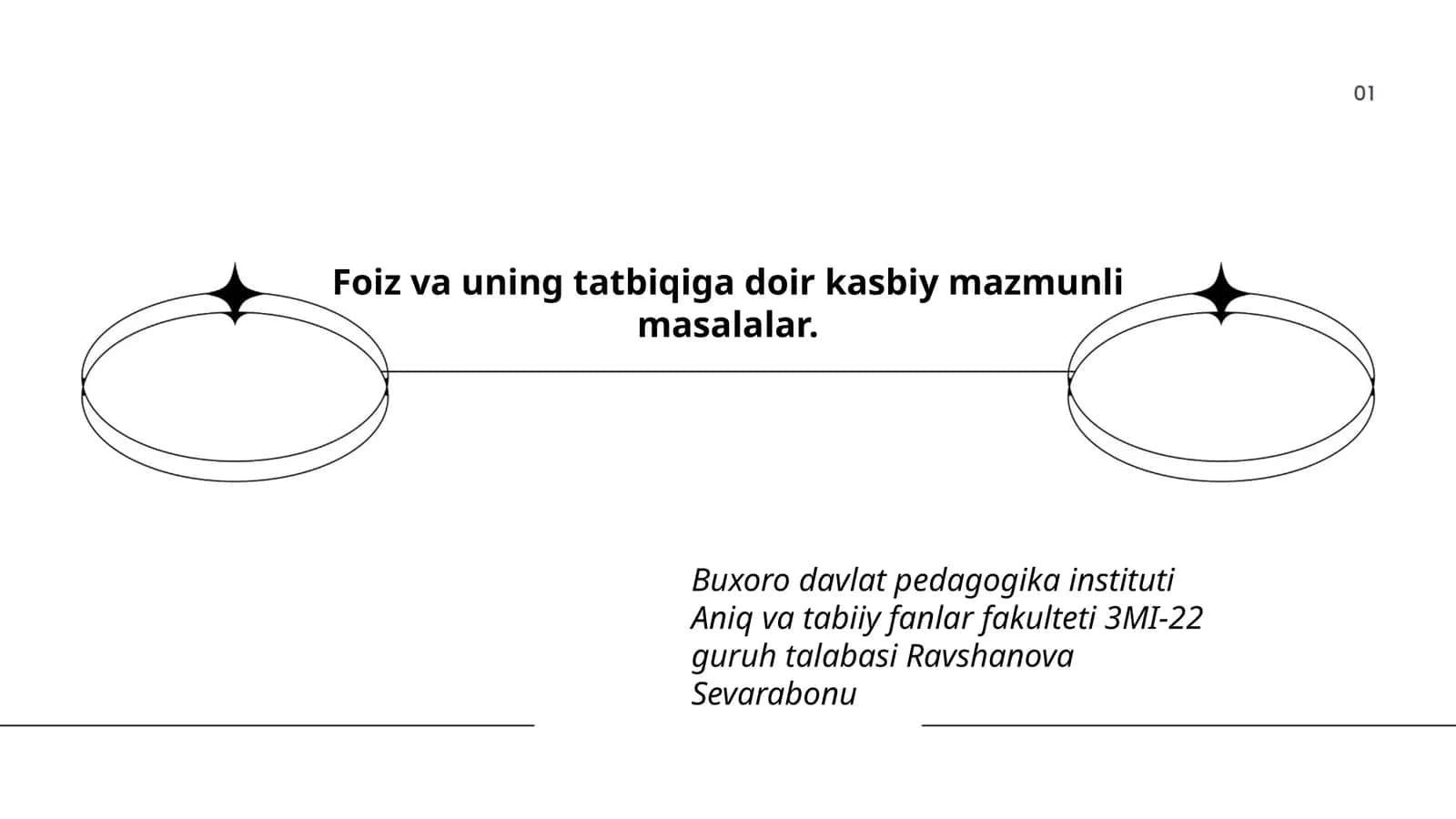Foiz va uning tatbiqiga doir kasbiy mazmunli masalalar 1